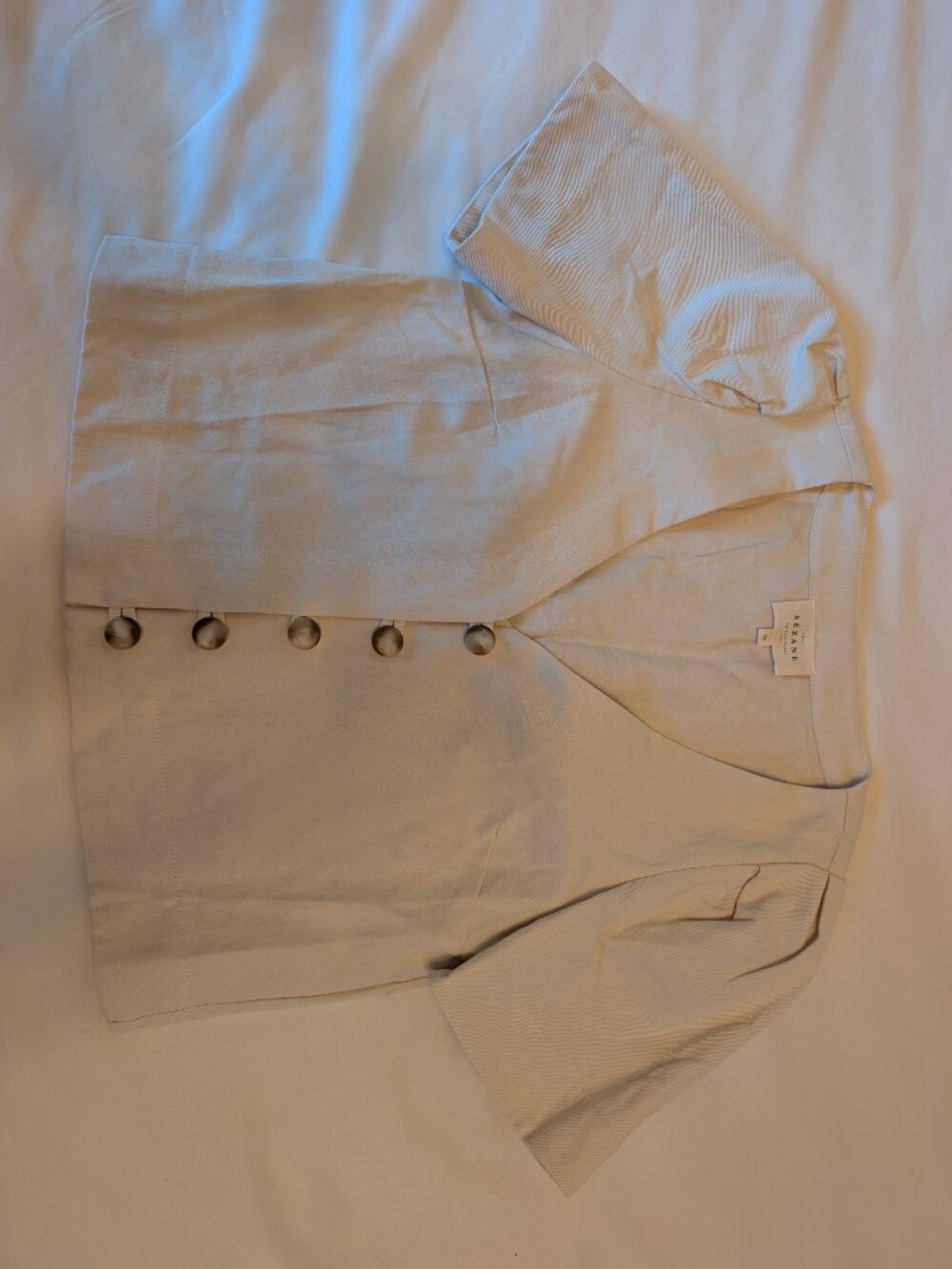 Sezane Nevi Blouse Ivory - Size 4 - Picture 2 of 3